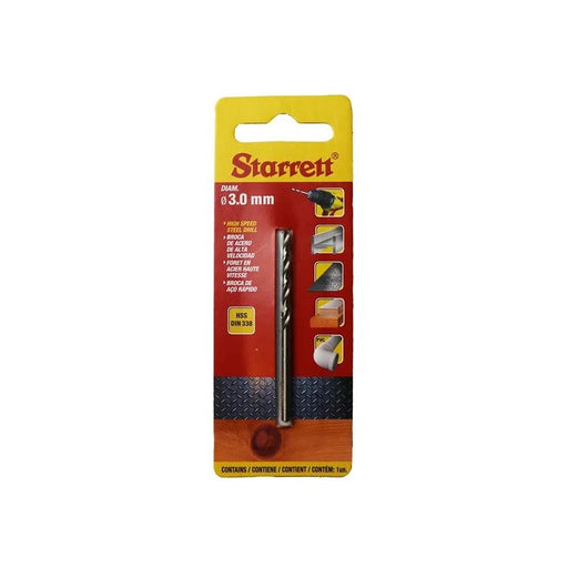 Starrett HSS Split Point Drill Bit 3.0 x 61mm - KBAR030