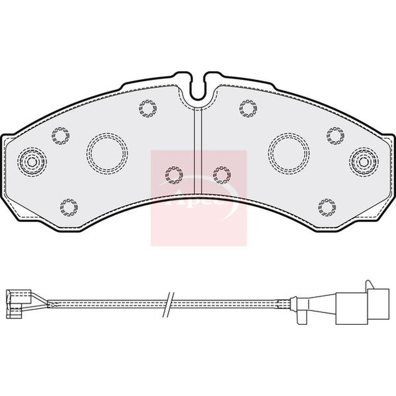 Apec Rear Brake Pad Set PAD2078