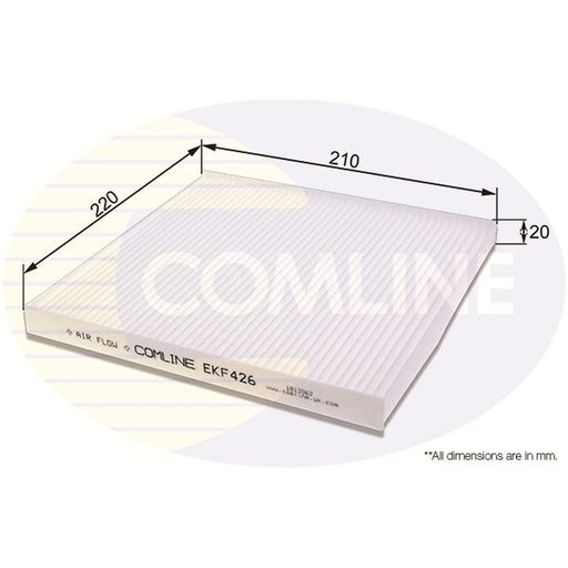 Comline Cabin Air Filter (Pollen Filter) EKF426