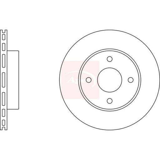 Apec 2 x Vented Front Brake Discs DSK2348