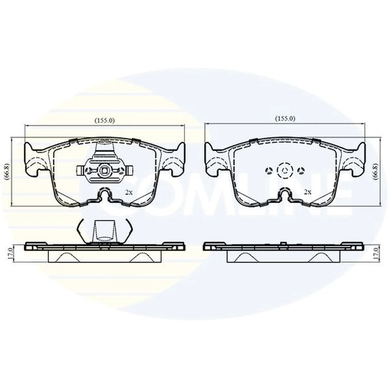 Comline 4 x Front Brake Pad Set CBP03424