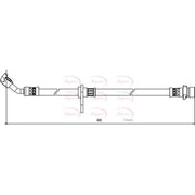Apec Brake Hydraulic Hose Line Rear Left HOS3983