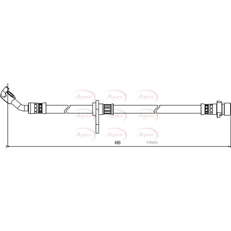 Apec Brake Hydraulic Hose Line Rear Left HOS3983