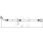 Apec Brake Hydraulic Hose Line Rear Left HOS3983