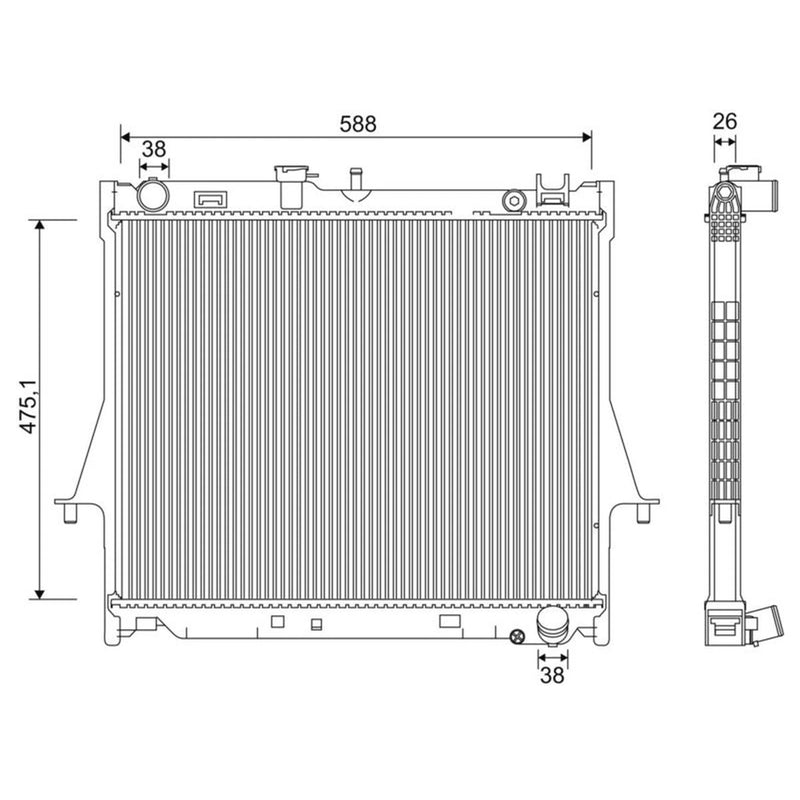Valeo Engine Radiator 701231