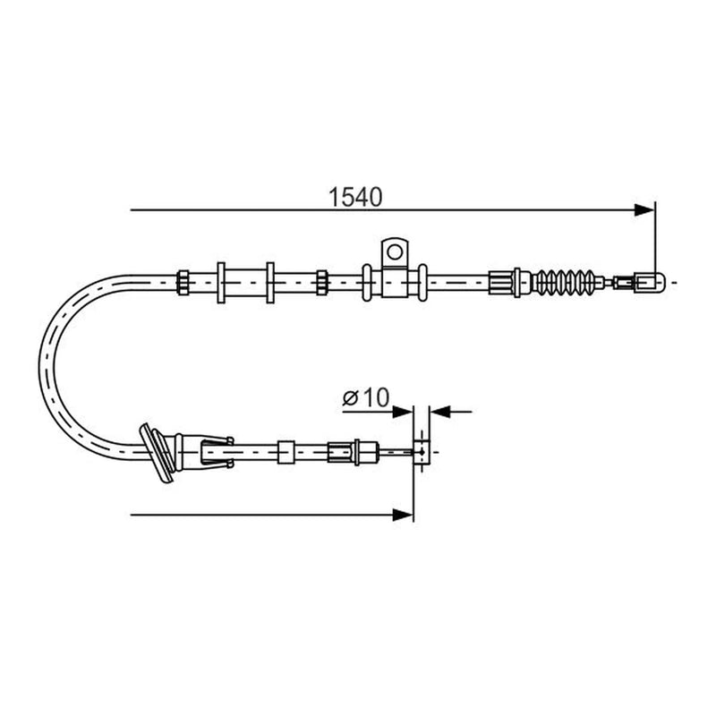 Bosch Handbrake Cable Right Rear 1 987 482 065