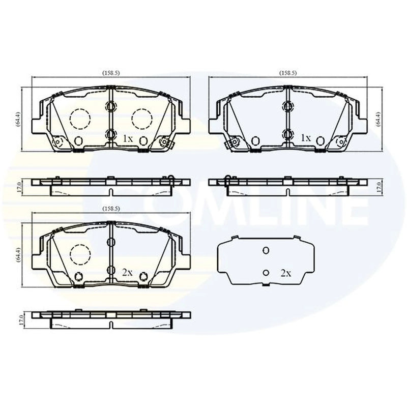 Comline Front Brake Pad Set CBP33498