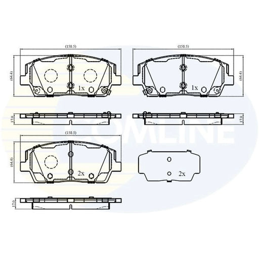 Comline Front Brake Pad Set CBP33498