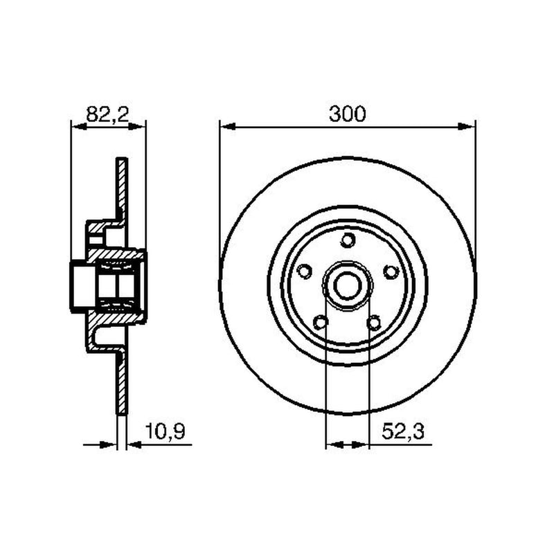 Bosch 2 x Solid Rear Brake Discs 0 986 479 280