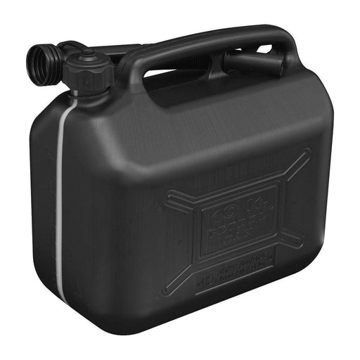 Sealey Fuel Can 10L Black JC10PB Sealey  - Town Parts
