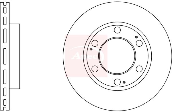 Apec 2 x Brake Disc Set Vented