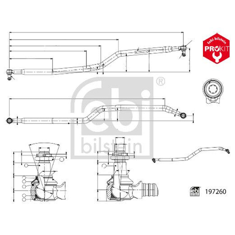 Febi Centre Rod Assembly Front 197260