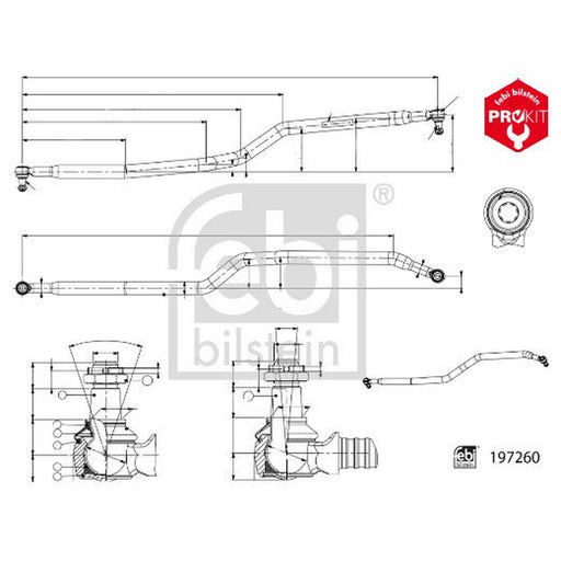 Febi Centre Rod Assembly Front 197260