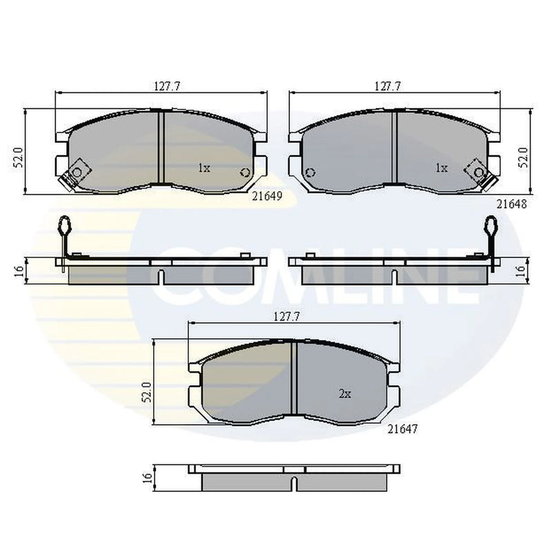 Comline 4 x Front Brake Pad Set CBP3363