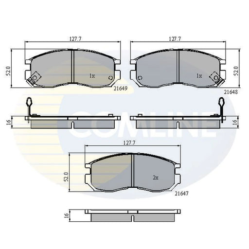 Comline 4 x Front Brake Pad Set CBP3363