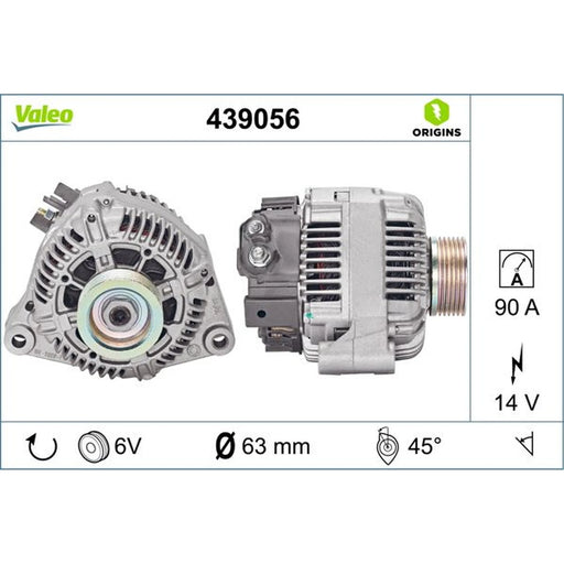 Valeo Car Alternator 12V 439056
