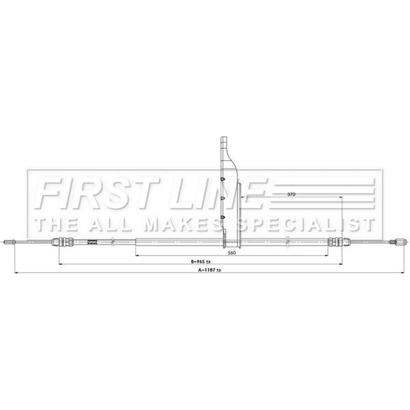 First Line Handbrake Cable Right Rear FKB3900