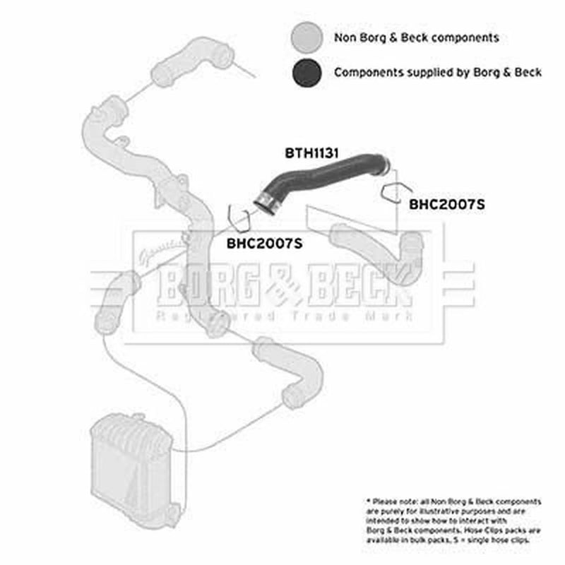 Borg & Beck Intercooler Turbo Charge Air Hose BTH1131