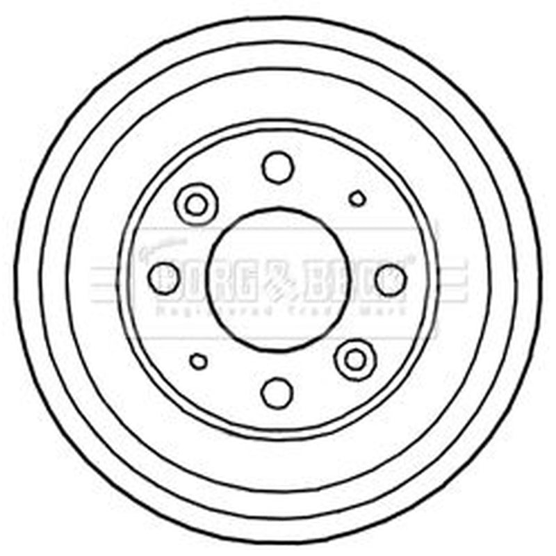 Borg & Beck Brake Drum Assembly Rear BBR7156
