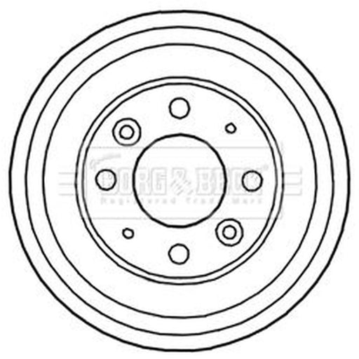 Borg & Beck Brake Drum Assembly Rear BBR7156