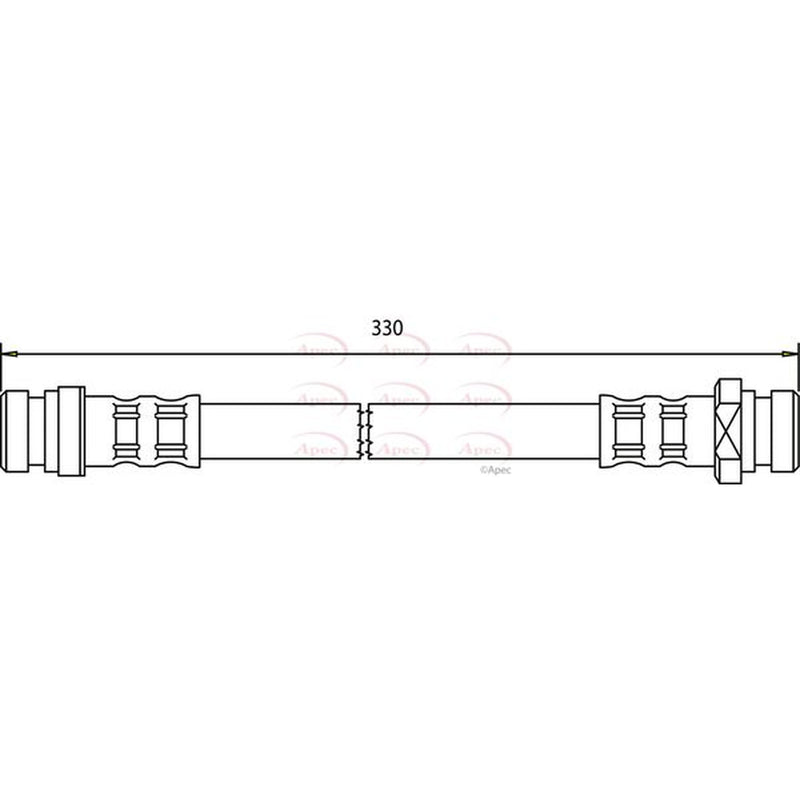 Apec Brake Hydraulic Hose Line Rear HOS3477
