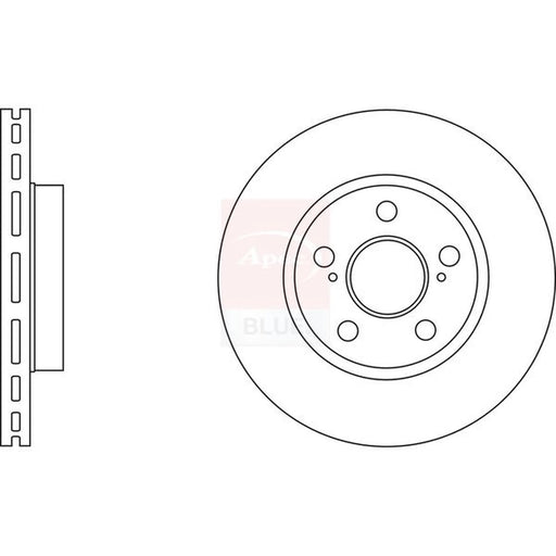 Apec 2 x Vented Front Brake Discs SDK6620