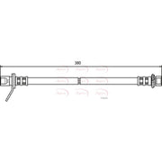 Apec Brake Hydraulic Hose Line Rear Left HOS3547