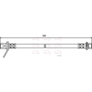 Apec Brake Hydraulic Hose Line Rear Left HOS3547