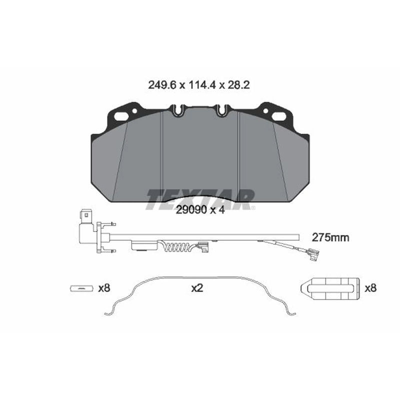 Textar Front Brake Pad Set 2909015