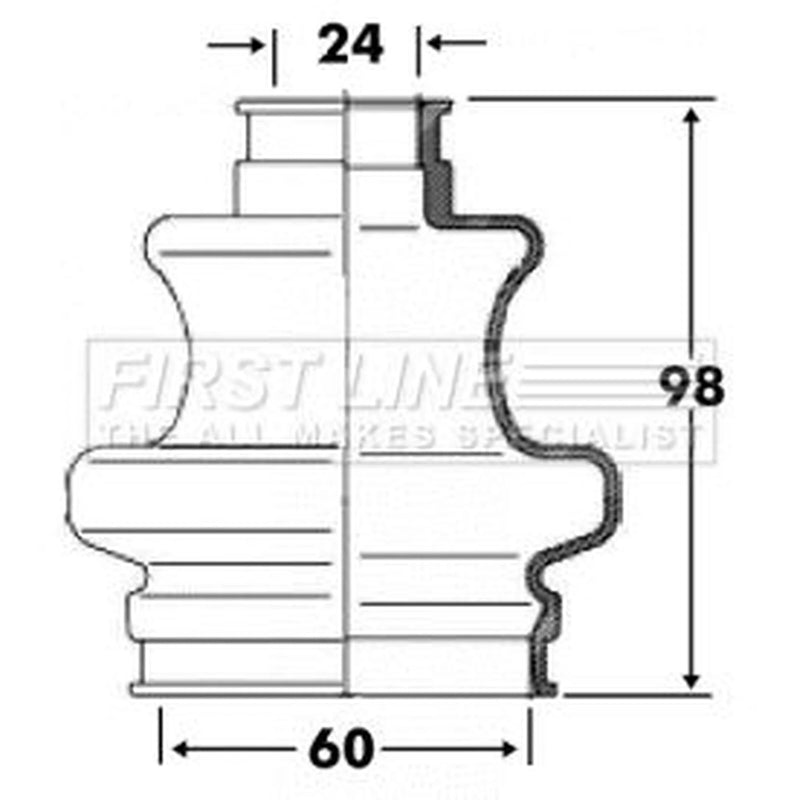 First Line Drive Shaft Bellow Kit Rear Left FCB6094