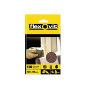 Flexovit Detail Hook & Loop Sanding Sheets 105x175mm Fine 120G (Pack 6)