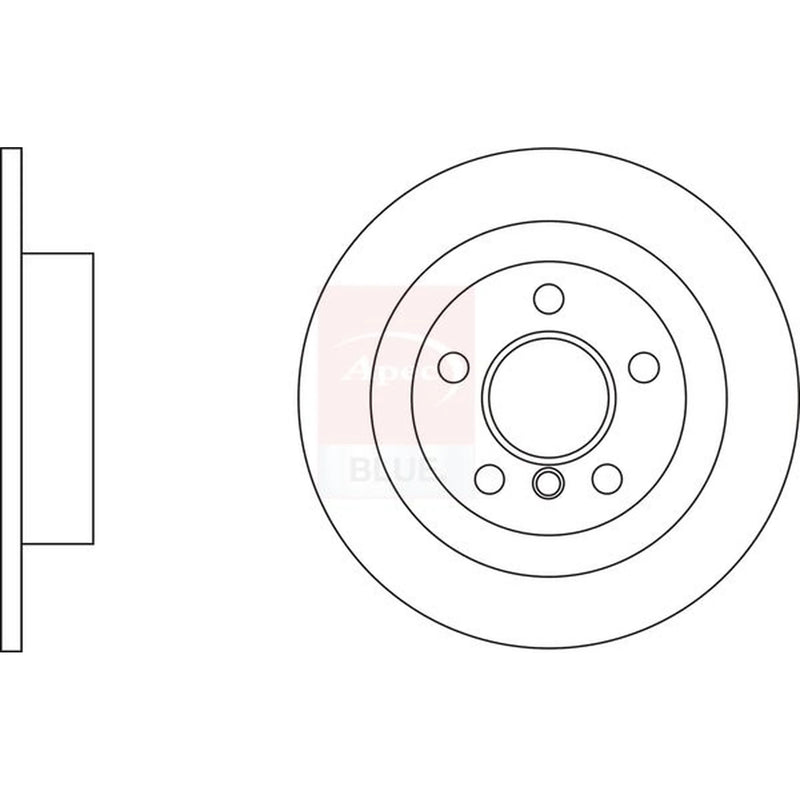 Apec 2 x Solid Rear Brake Discs SDK6978