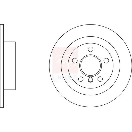 Apec 2 x Solid Rear Brake Discs SDK6978