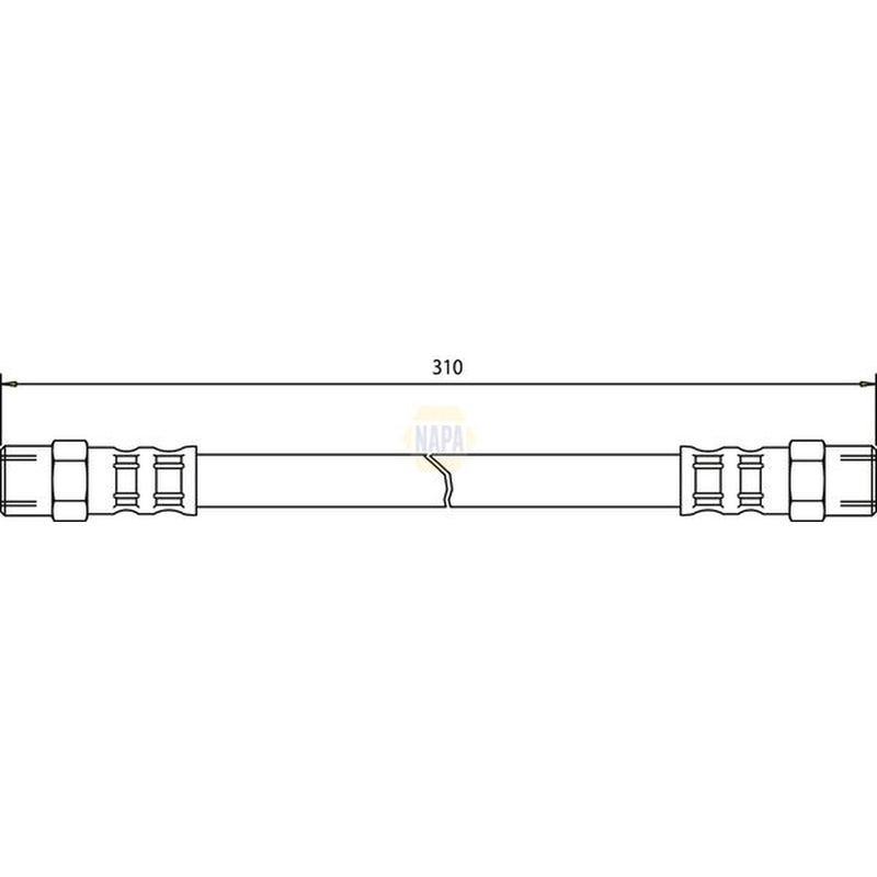 NAPA Brake Hydraulic Hose Line Front NBH1248