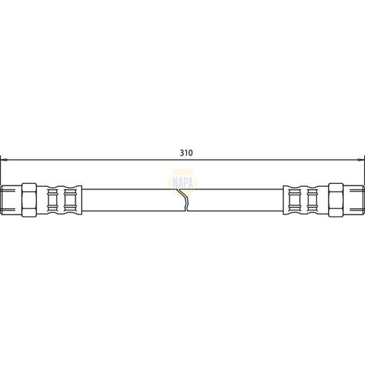 NAPA Brake Hydraulic Hose Line Front NBH1248