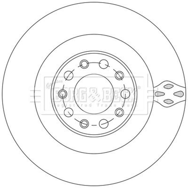 Borg & Beck 2 x Vented Rear Brake Discs BBD5572