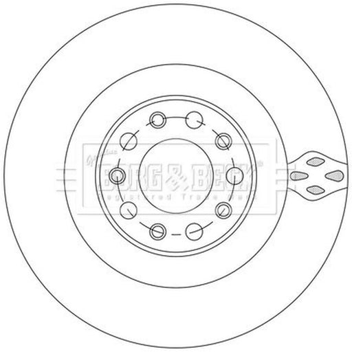 Borg & Beck 2 x Vented Rear Brake Discs BBD5572
