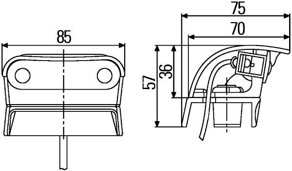 Hella 2KA 959 640-607 Licence Plate Light
