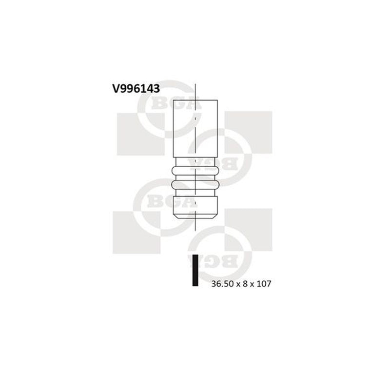 BGA Engine Intake Valve 36mm Head V996143