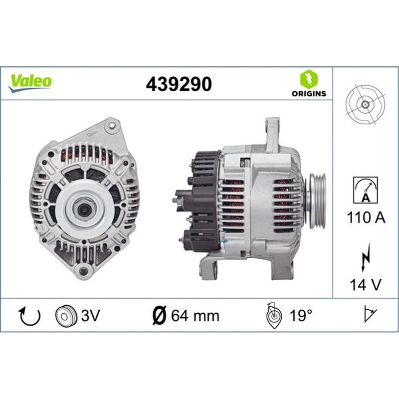 Valeo Car Alternator 12V 439290