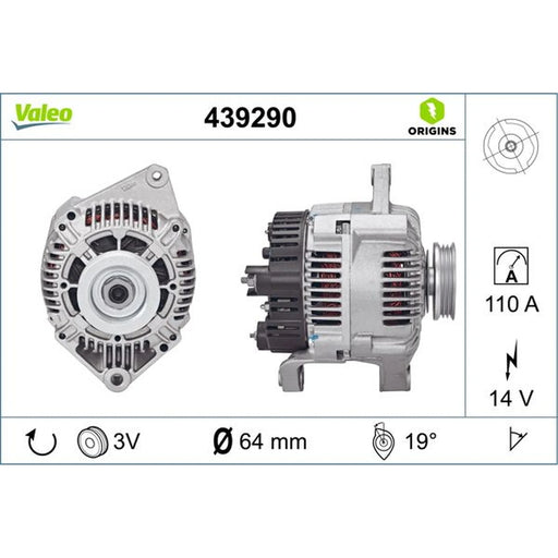 Valeo Car Alternator 12V 439290