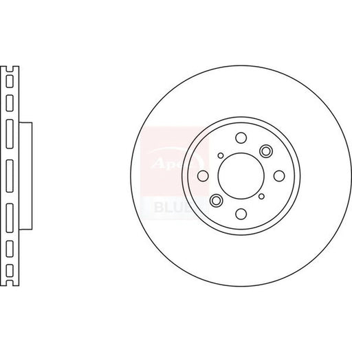Apec 2 x Vented Front Brake Discs SDK6777