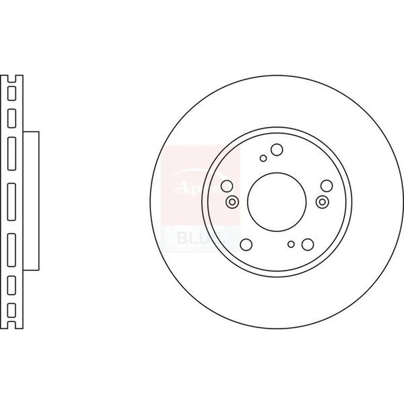 Apec 2 x Vented Front Brake Discs SDK6774