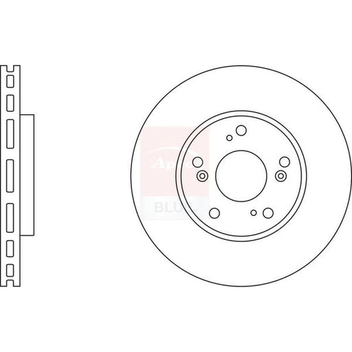 Apec 2 x Vented Front Brake Discs SDK6774