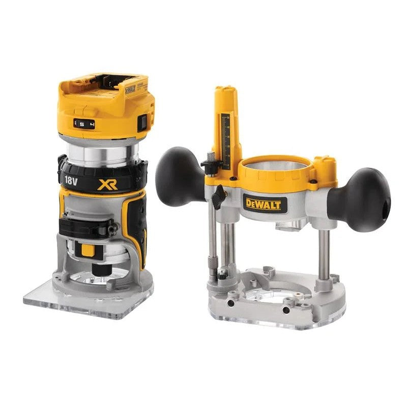 DEWALT Power Tools DCW604NT XR 1/4in Twin Base Router 18V Bare Unit