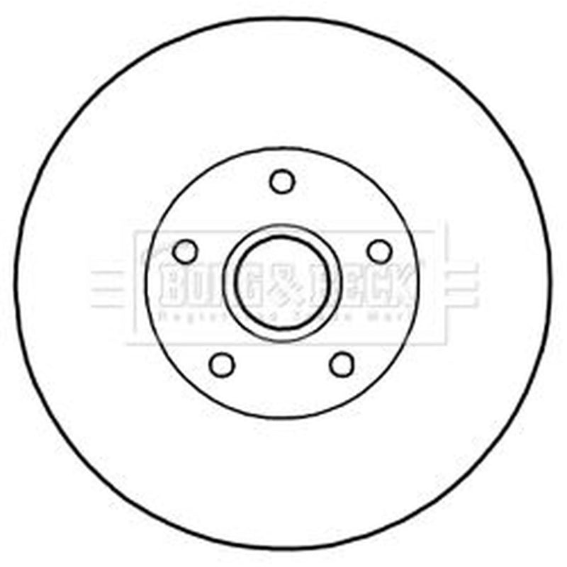 Borg & Beck 2 x Solid Rear Brake Discs BBD5838S