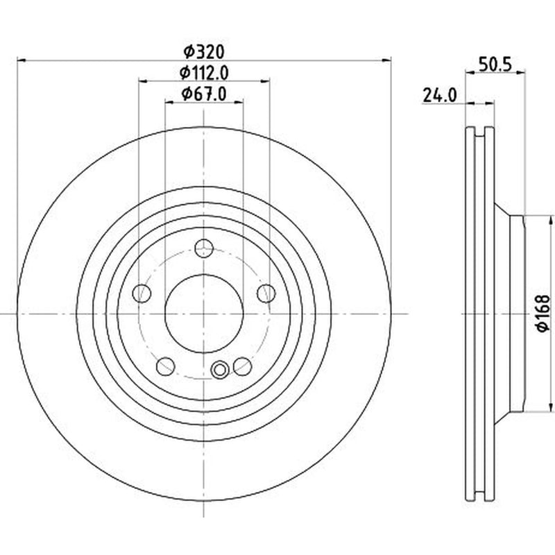 Mintex 2 x Internally Vented Rear Brake Discs MDC2966C