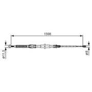 Bosch Handbrake Cable Right Rear 1 987 482 379