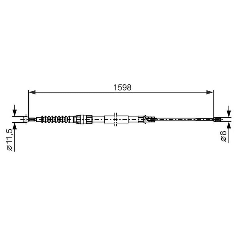 Bosch Handbrake Cable Right Rear 1 987 482 379
