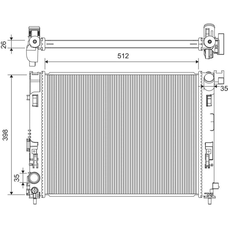 Valeo Engine Radiator 701440